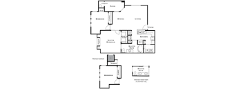 2 Bed 1 Bath Floor Plan at The Pavilions by Picerne, Las Vegas, NV, 89166