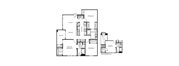 3 Bedroom 2 Bathroom Floor Plan at The Pavilions by Picerne, Las Vegas, NV