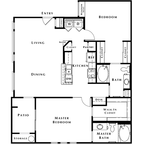 The Jewel Floor Plan at The Passage Apartments by Picerne, Henderson, Nevada