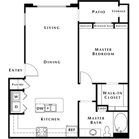 A1 Floor Plan at The Passage Apartments by Picerne, Henderson, Nevada
