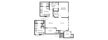 The Oasis Floor Plan at The Passage Apartments by Picerne, Henderson, 89014