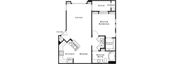 The Signature Floor Plan at The Passage Apartments by Picerne, Henderson