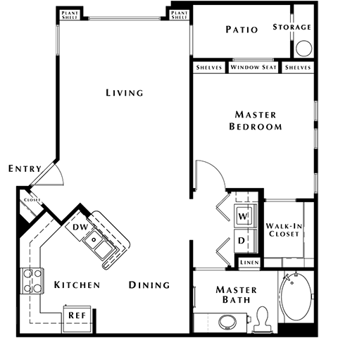 The Signature Floor Plan at The Passage Apartments by Picerne, Henderson