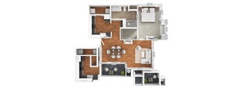 A floor plan of a house with labeled rooms and dimensions.