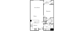1 bed 1 bath floor plan at Loreto & Palacio by Picerne, Las Vegas, 89149