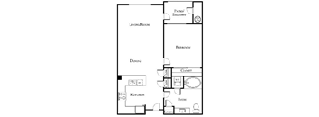 1 bed 1 bath floor plan C at Loreto & Palacio by Picerne, Nevada
