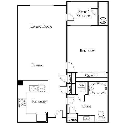 1 bed 1 bath floor plan C at Loreto & Palacio by Picerne, Nevada