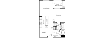 1 bed 1 bath floor plan E at Loreto & Palacio by Picerne, Las Vegas, NV, 89149