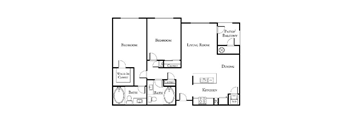 2 bed 2 bath floor plan at Loreto & Palacio by Picerne, Las Vegas, Nevada
