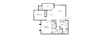 2 bed 2 bath floor plan at The Equestrian by Picerne, Henderson, 89052