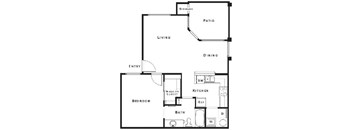 1 bed 1 bath floor plan A at The Equestrian by Picerne, Henderson, NV
