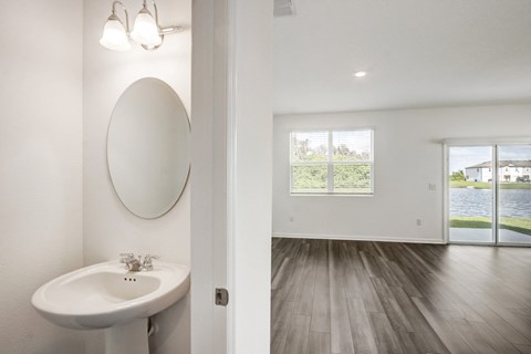 Contemporary powder room at Beacon at Arbours in Ruskin, FL