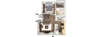 Cypress Floor Plan at Oakleaf Plantation Apartments in Jacksonville, FL