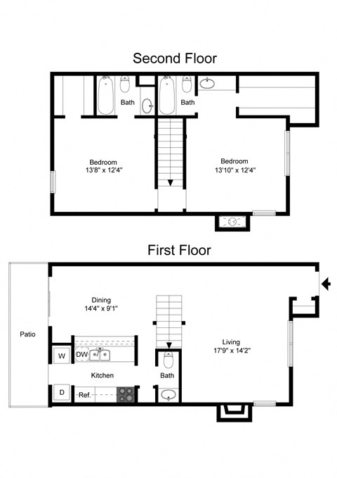 Davenport Apartments Floor Plan B7 Floor Plan B7 at Davenport Apartments in Dallas, TX