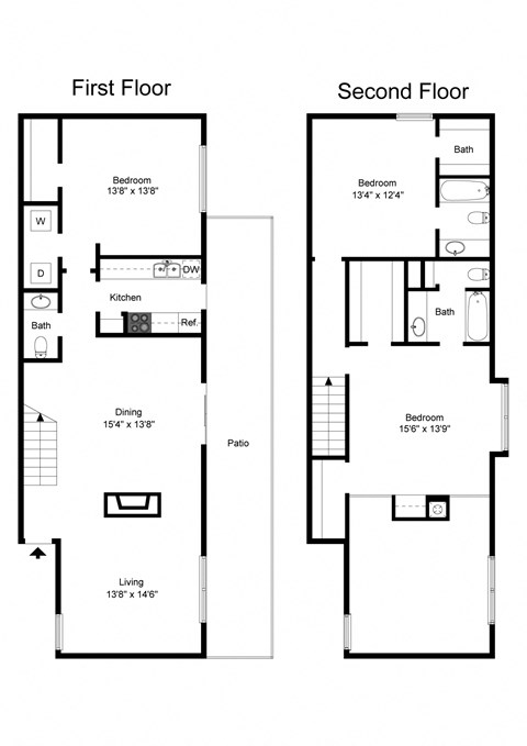Davenport Apartments Floor Plan B10 Floor Plan B10 at Davenport Apartments in Dallas, TX