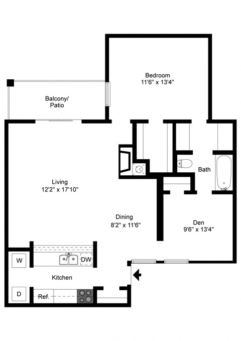 Davenport Apartments Floor Plan A11 Floor Plan A11 at Davenport Apartments in Dallas, TX