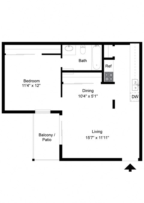 Davenport Apartments Floor Plan A2 Floor Plan A2 at Davenport Apartments in Dallas, TX
