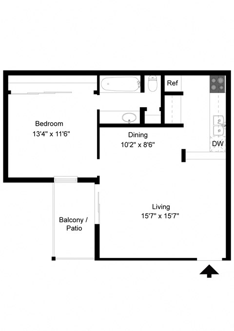Davenport Apartments Floor Plan A3 Floor Plan A3 at Davenport Apartments in Dallas, TX