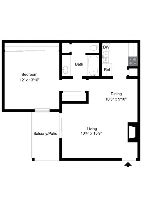 Davenport Apartments Floor Plan A4 Floor Plan A4 at Davenport Apartments in Dallas, TX