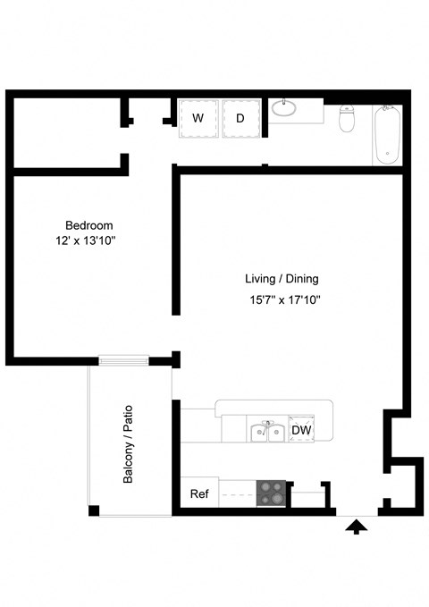 Davenport Apartments Floor Plan A6 Floor Plan A6 at Davenport Apartments in Dallas, TX