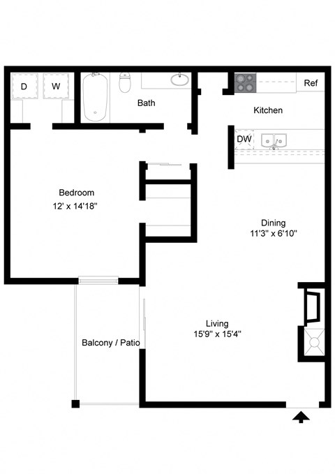 Davenport Apartments Floor Plan A8 Floor Plan A8 at Davenport Apartments in Dallas, TX