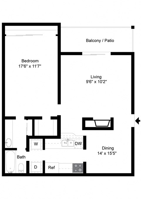 Davenport Apartments Floor Plan A9 Floor Plan A9 at Davenport Apartments in Dallas, TX