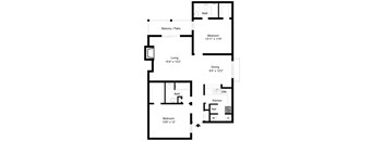 Floor Plan B2 at Davenport Apartments in Dallas, TX