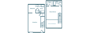 Loft Floorplan at Pine Village North in Smyrna, GA