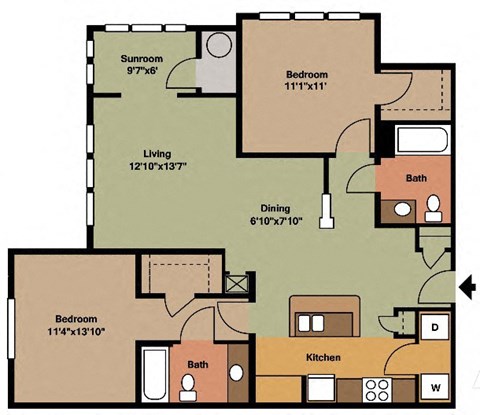 The McKinley (Traditional) Floorplan at Ultris Courthouse Square