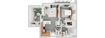 A12, 1 bed 1 bath + den | 758 sq ft | Alvorada on the Bay in North Miami Beach, FL