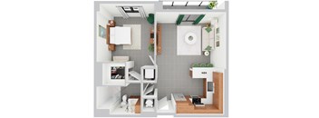 A13, 1 bed 1 bath | 766 - 782 sq ft | Alvorada on the Bay in North Miami Beach, FL