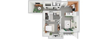 A15, 1 bed 1 bath + den | 845 sq ft | Alvorada on the Bay in North Miami Beach, FL