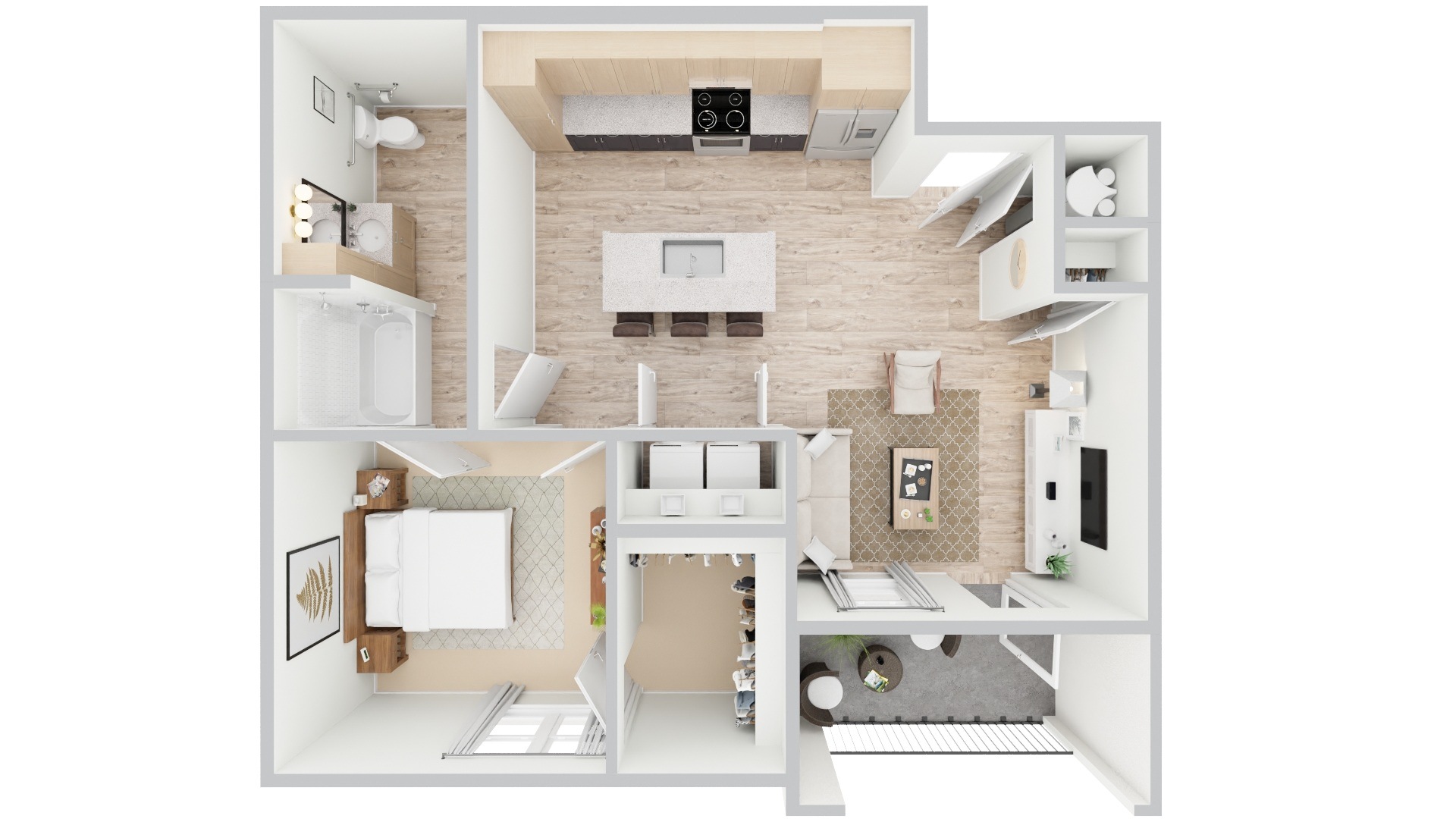 A2 unit | 798-863 sq ft | Whispering Pines in Hurst, TX
