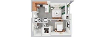 A2, 1 bed, 1 bath | Alvorada on the Bay in North Miami Beach, FL