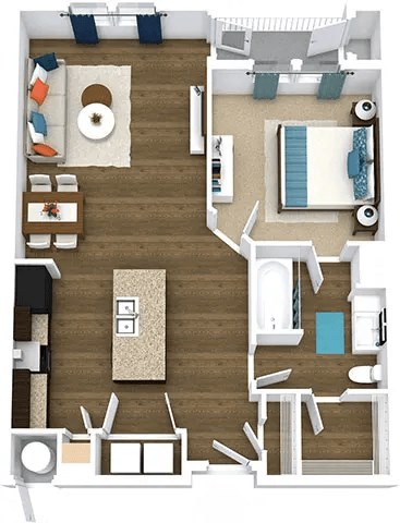 honey floor plan of GreenVue in Richardson, TX