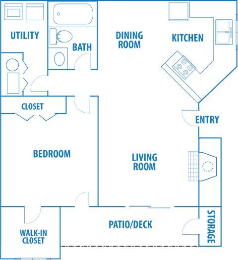 A2 2D floorplan Blue