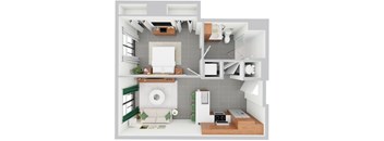 A3, 1 bed, 1 bath | 591 sq ft | Alvorada on the Bay in North Miami Beach, FL