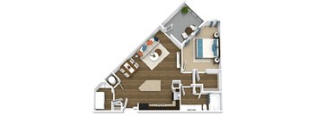 copper floor plan of GreenVue in Richardson, TX