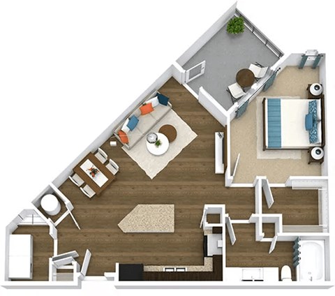 copper floor plan of GreenVue in Richardson, TX