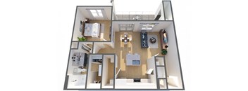 A3, 1 Bed/1Bath, 815-820 sq. ft at Hillside on Parmer Lane Apartments in Austin, TX