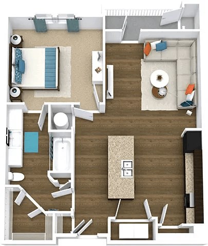 clay floor plan of GreenVue in Richardson, TX
