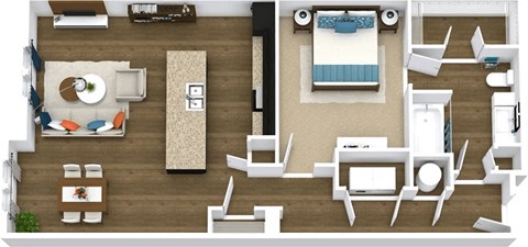 walnut floor plan of GreenVue in Richardson, TX