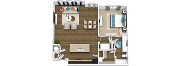 fawn floor plan of GreenVue in Richardson, TX