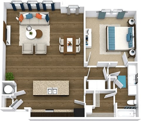 fawn floor plan of GreenVue in Richardson, TX