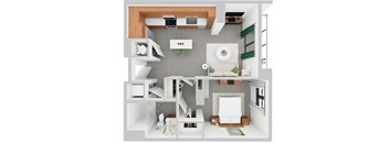 A6, 1 bed 1 bath | 609 - 621 sq ft | Alvorada on the Bay in North Miami Beach, FL