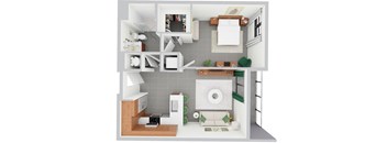A9, 1 bed, 1 bath | 658 sq ft | Alvorada on the Bay in North Miami Beach, FL