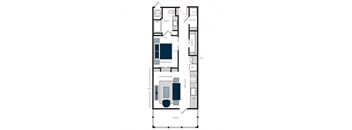 A, 1Bed/1Bath, 720 sq. ft. at the Alastair at Aria Village Apartments in Sandy Springs, GA