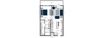 A3, 1Bed/1Bath, 766 sq. ft. at the Alastair at Aria Village Apartments in Sandy Springs, GA
