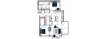 B11, 2Bed/2Bath, 1313 sq. ft at The Alastair at Aria Village in Sandy Springs, GA