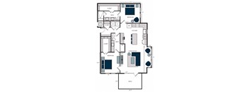 B12, 2Bed/2Bath, 1358 sq. ft at the Alastair at Aria Village Apartments in Sandy Springs, GA